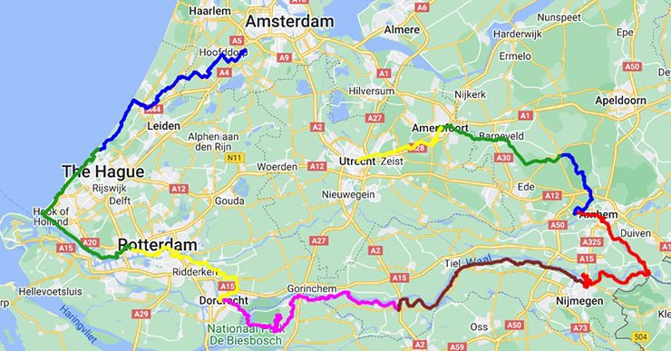 image of a map of the whole trip